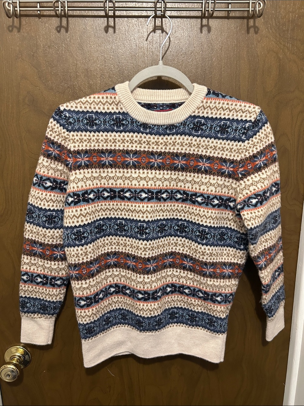 UNTUCKit Dorian Men's 100% Extra Fine Merino Wool Tan Sweater Size Medium